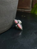Pink Conch Leaf Ring | Sterling Silver 925 | Size 6 C608