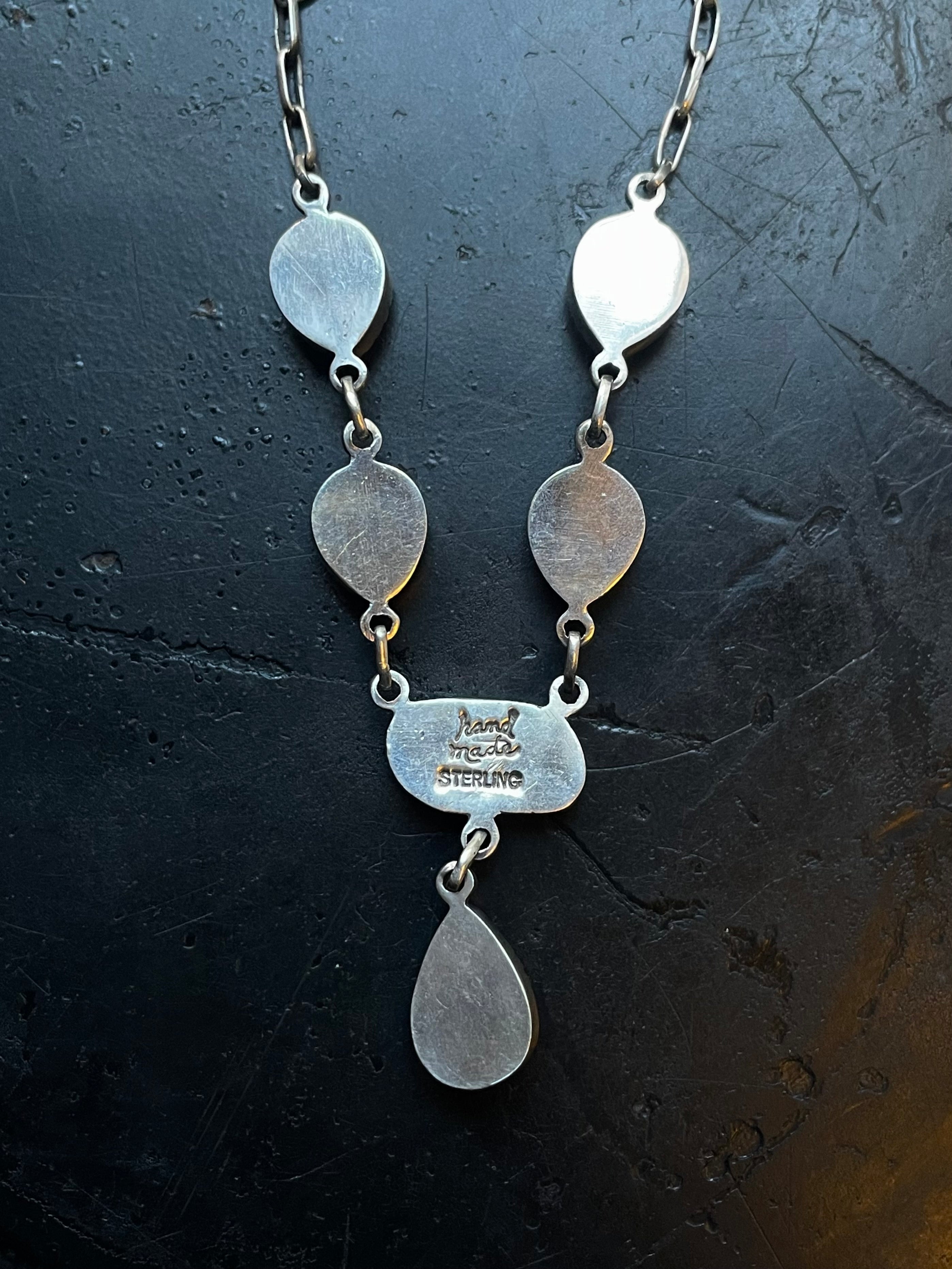 Orange Spiny Oyster Drop Necklace | 925 Sterling Silver E601