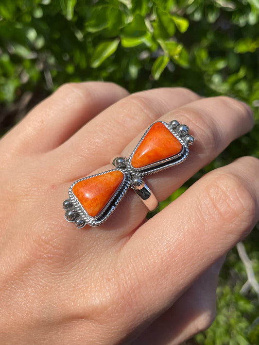 Spiny Oyster Ring Size 6.75 | 925 Sterling Silver B579