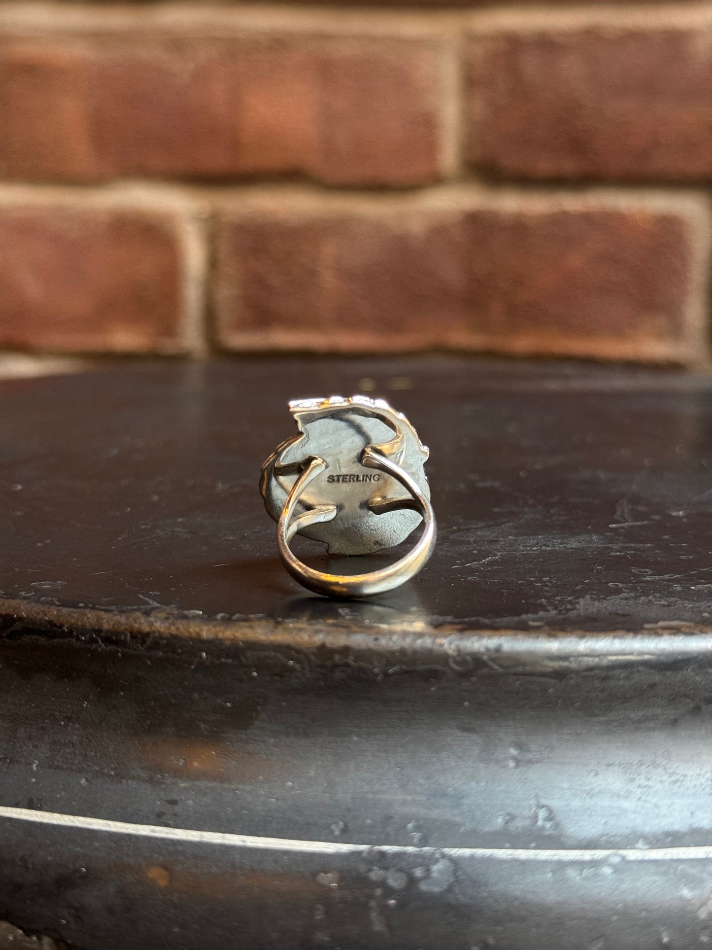 Spiny Oyster Feather Ring | 925 Sterling Silver | Size 8 C191