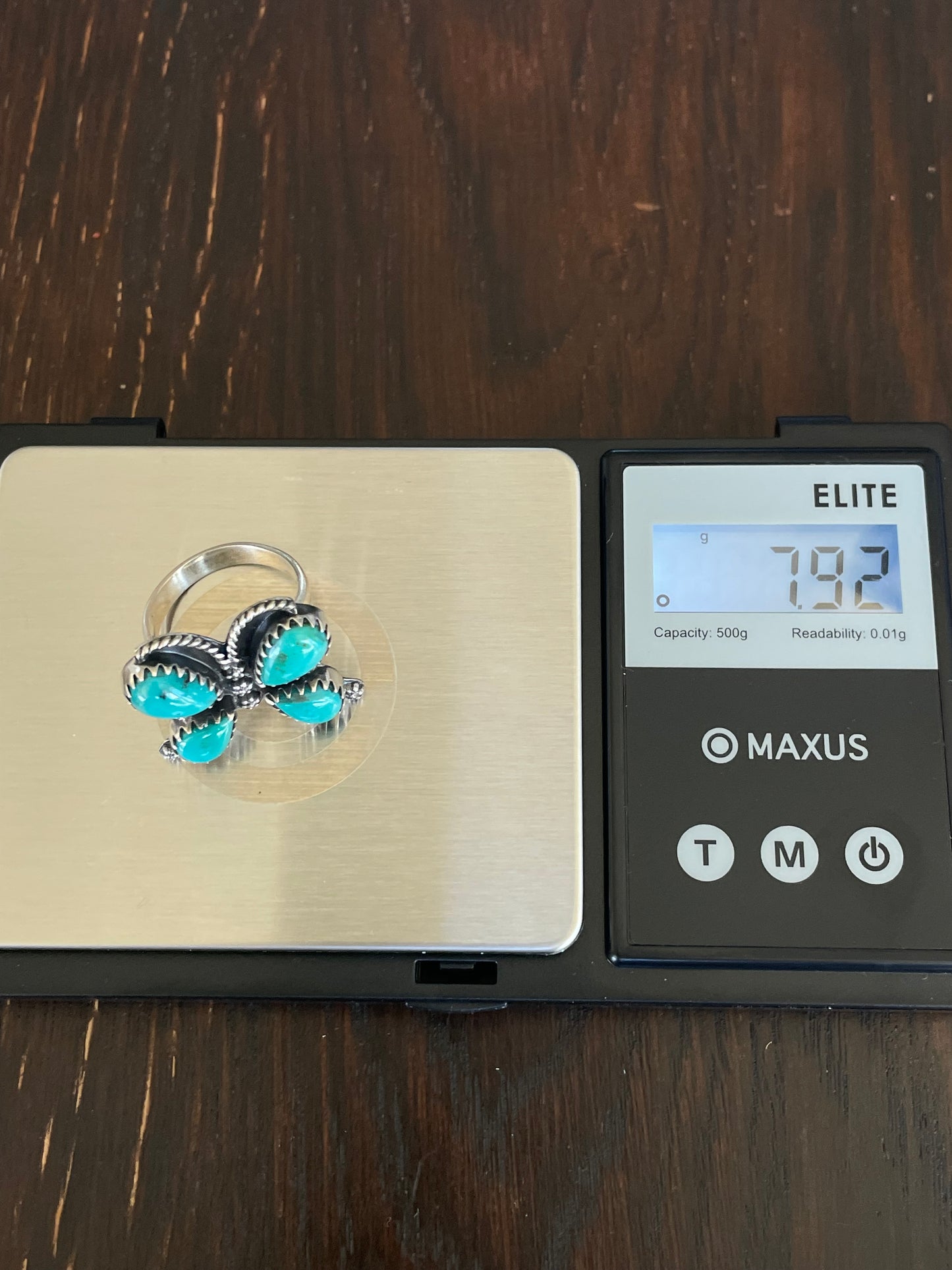 Turquoise Butterfly Ring Size 8.5 | Sterling Silver E873