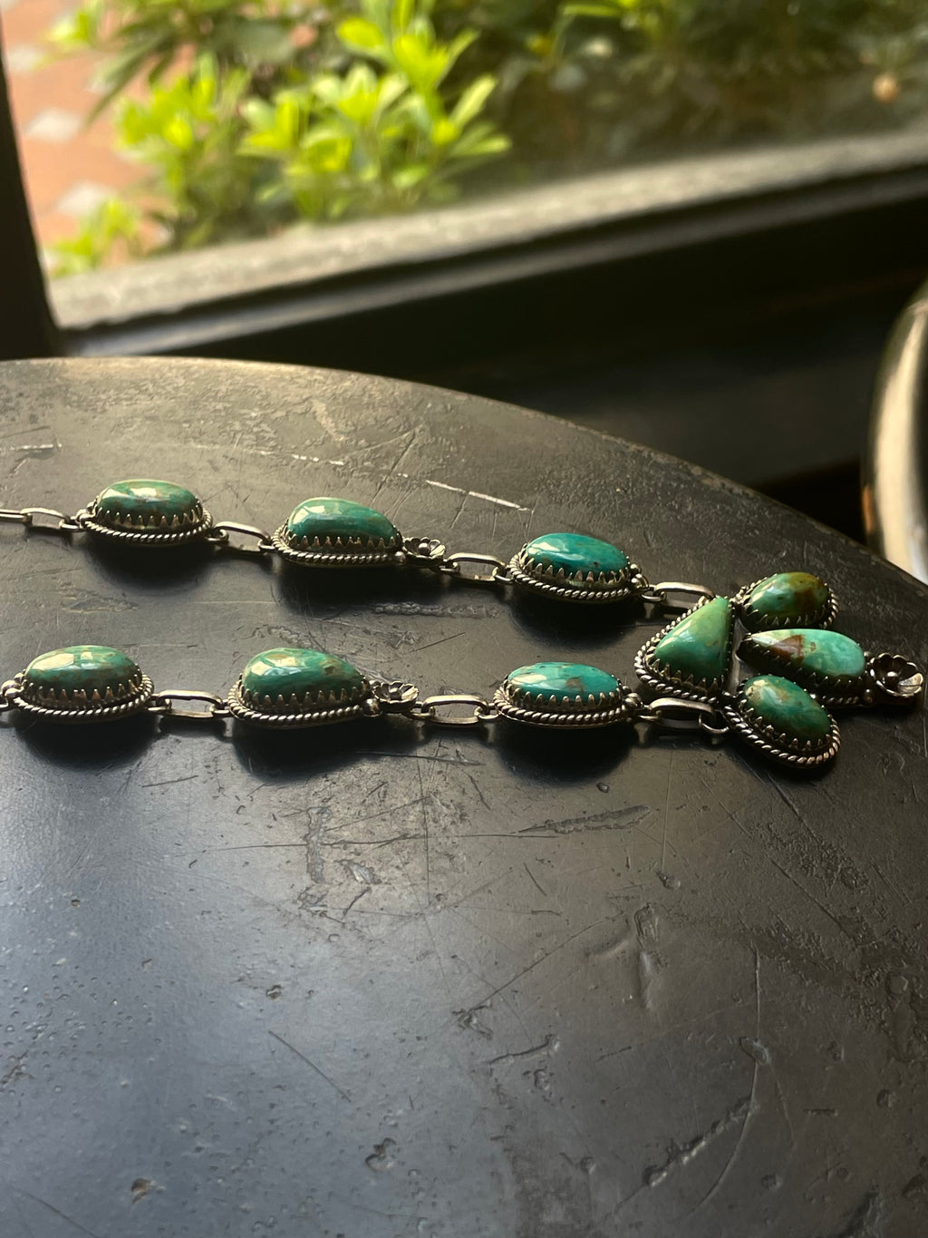 Kingman Turquoise Lariat Necklace | 925 Sterling Silver G603