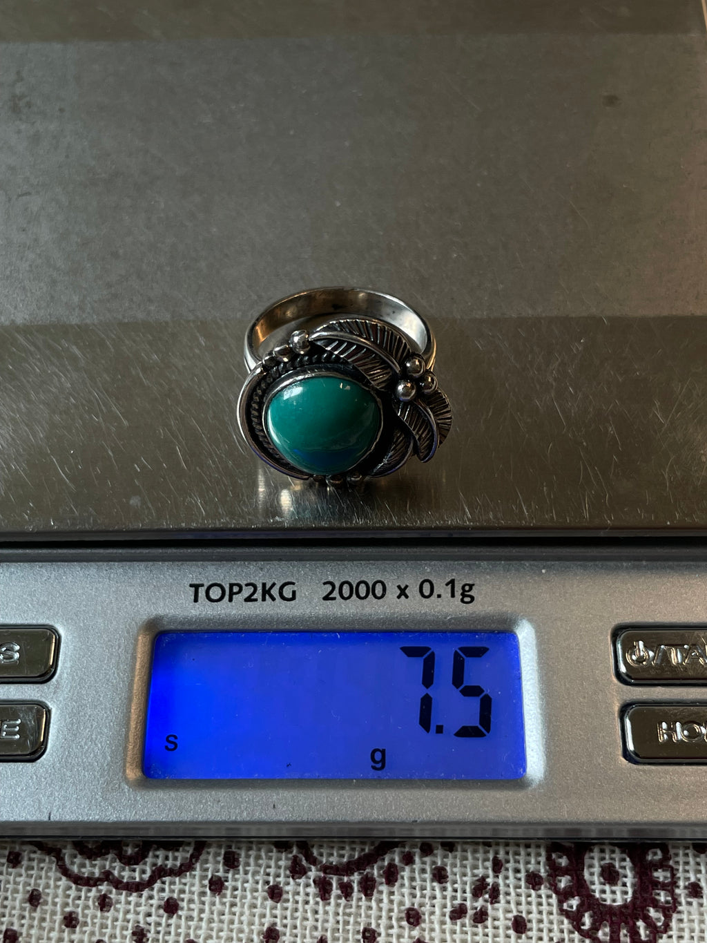 Turquoise Ring Size 9 | 925 Sterling Silver C925