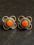 Spiny Oyster Flower Stud Earrings | 925 Sterling Silver G250