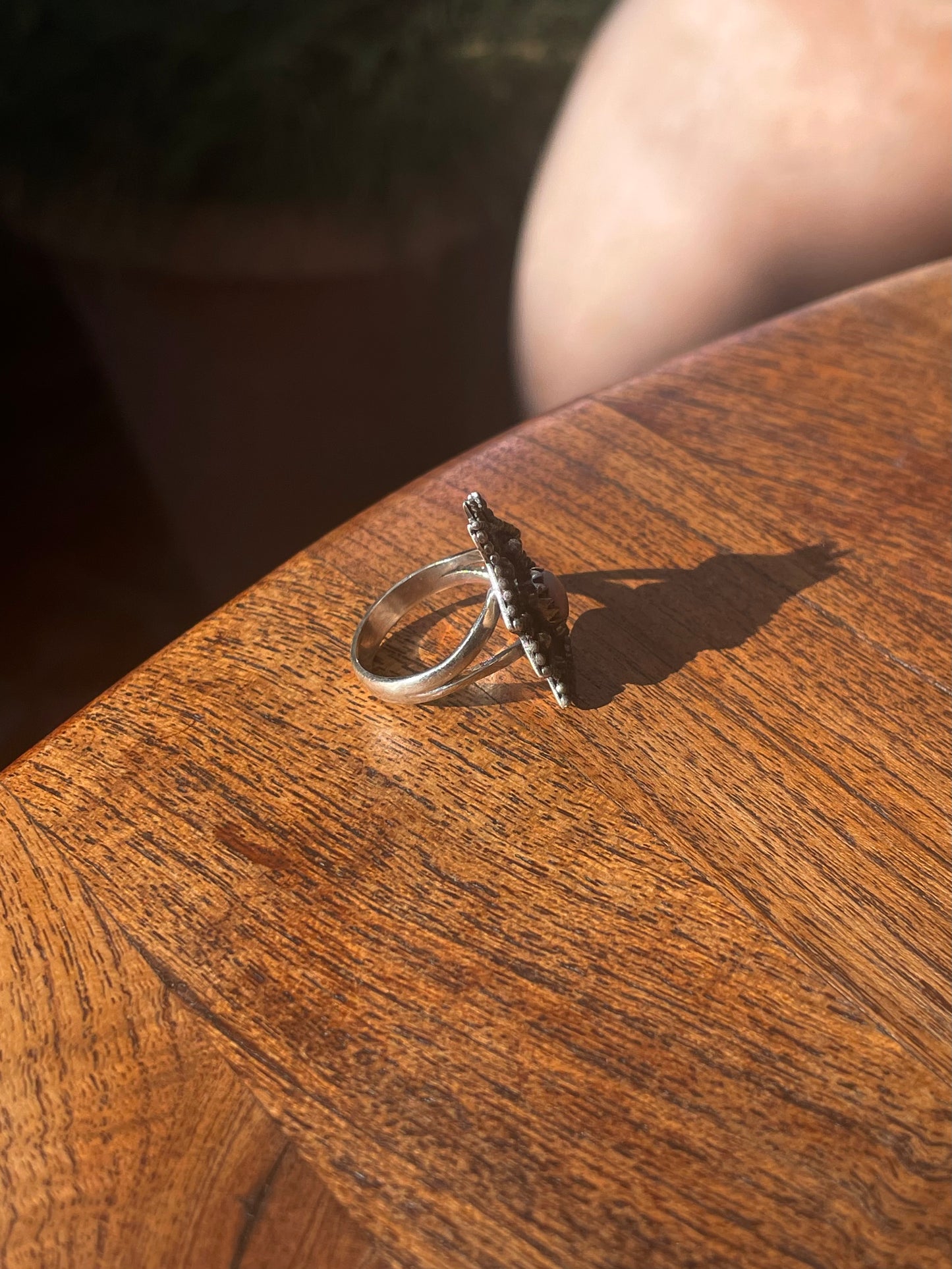 Pink Conch Ring Size | 925 Sterling Silver C881