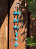 Kingman Turquoise Lariat Necklace | Sterling Silver 925 B874