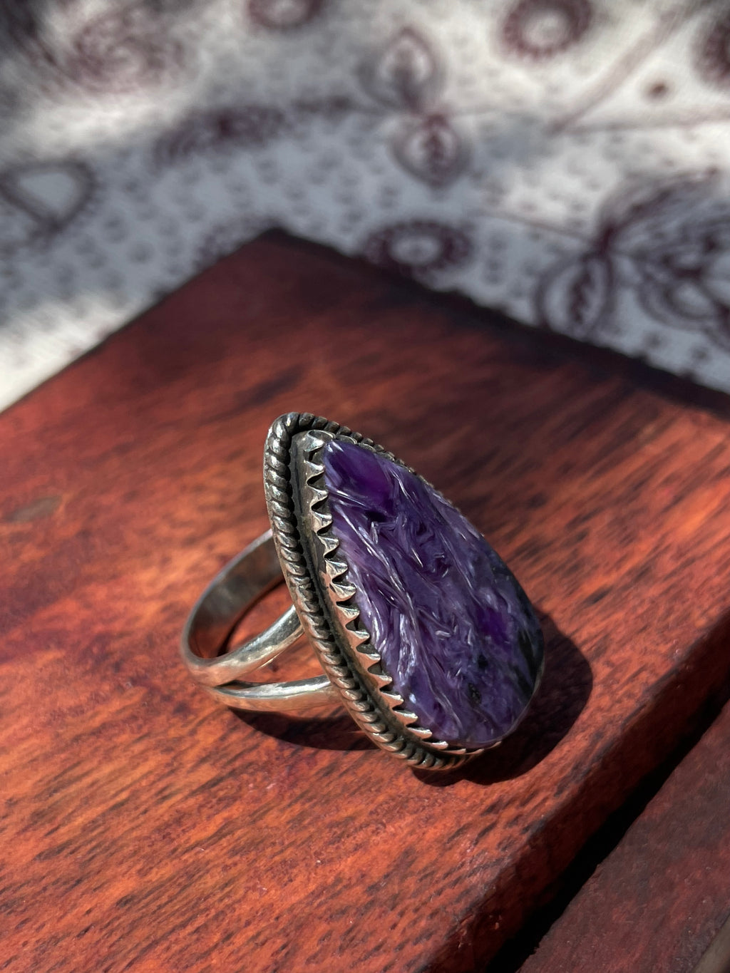 Charoite Ring Size 8 | 925 Sterling Silver D310