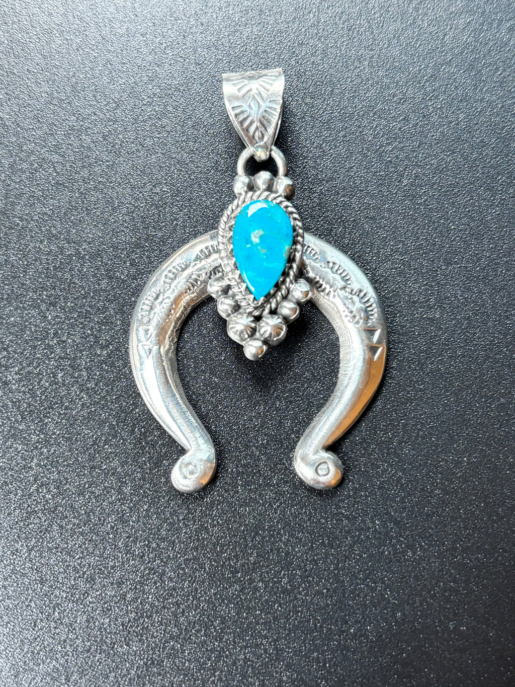 Kingman Turquoise Naja Pendant | 925 Sterling Silver YUJ003