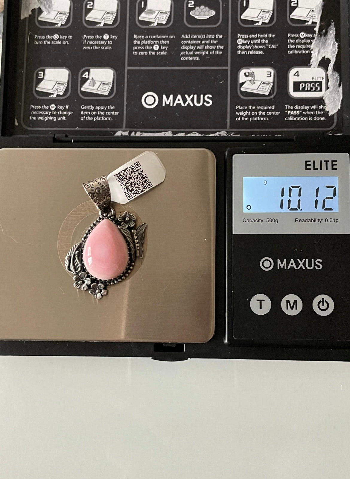 Pink Conch Leaf Butterfly Pendant | Sterling Silver | A557