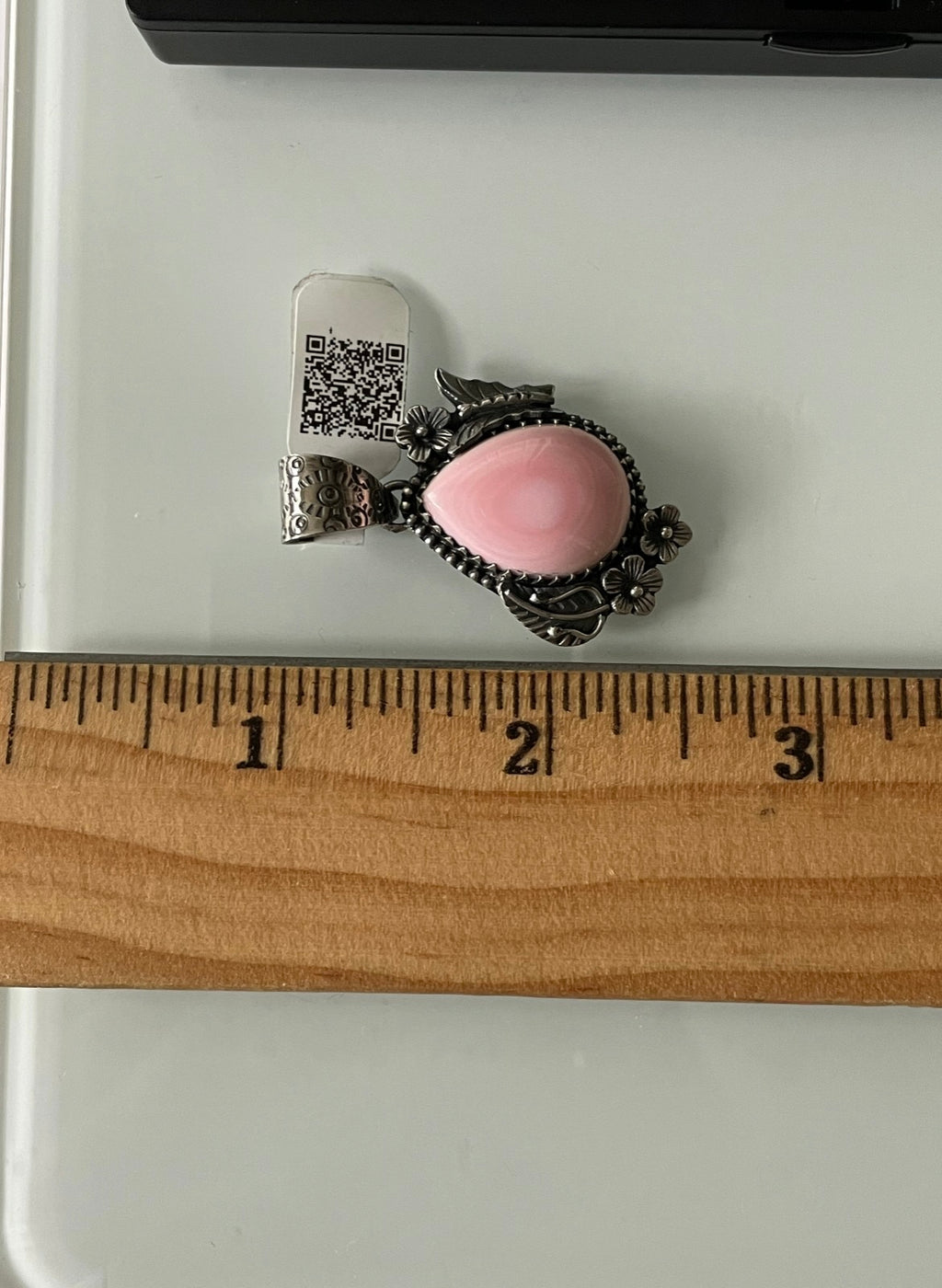Pink Conch Leaf Butterfly Pendant | Sterling Silver | A557