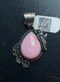 Pink Conch Pendant Leaf Butterfly | Sterling Silver | A559