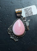 Pink Conch Leaf Butterfly Pendant | Sterling Silver | A555