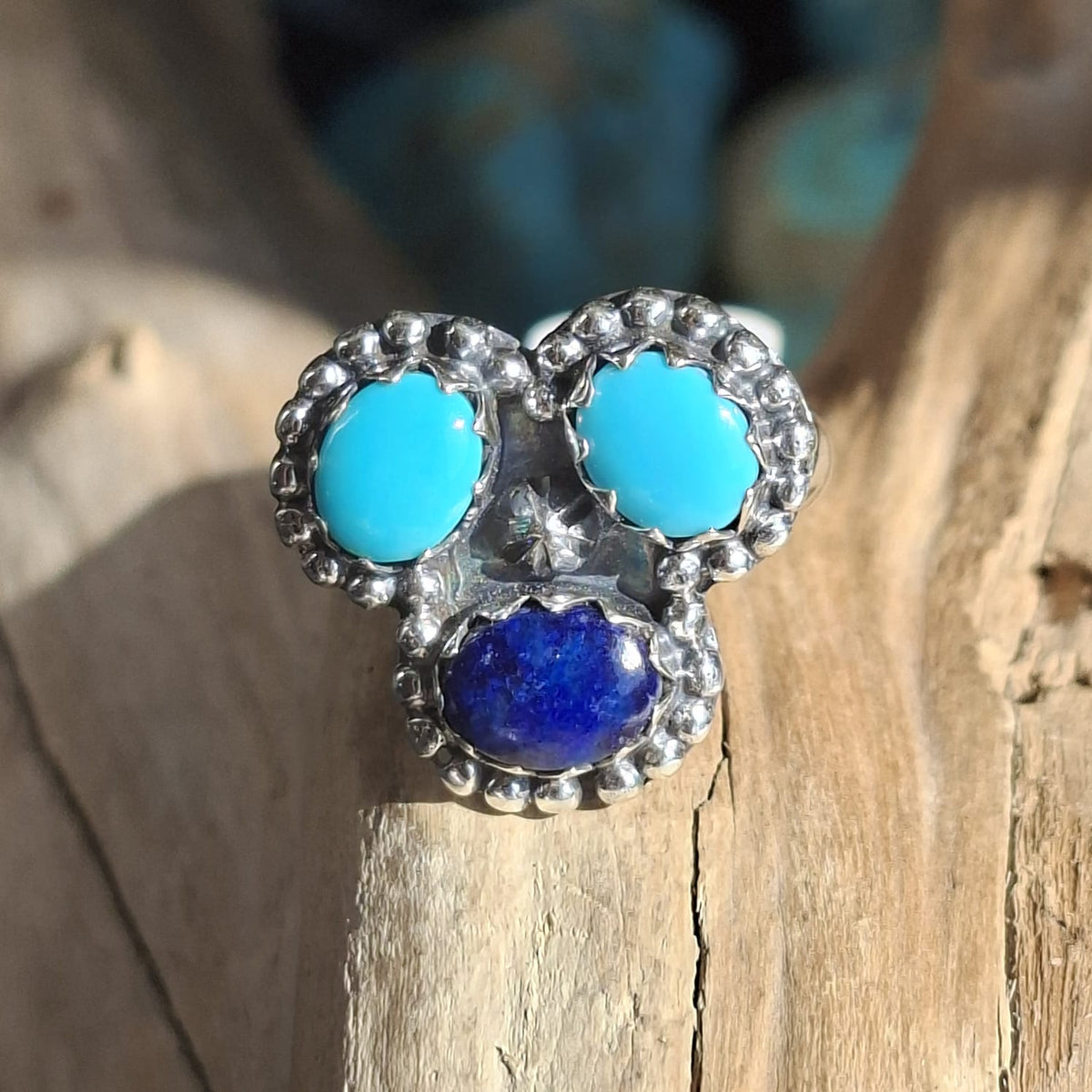 Oceanic Trinity Ring | Sterling silver |Size 7.4 | 5O578